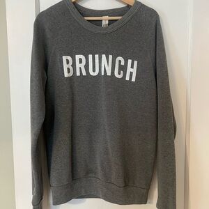 Gray 'Brunch' Sweatshirt